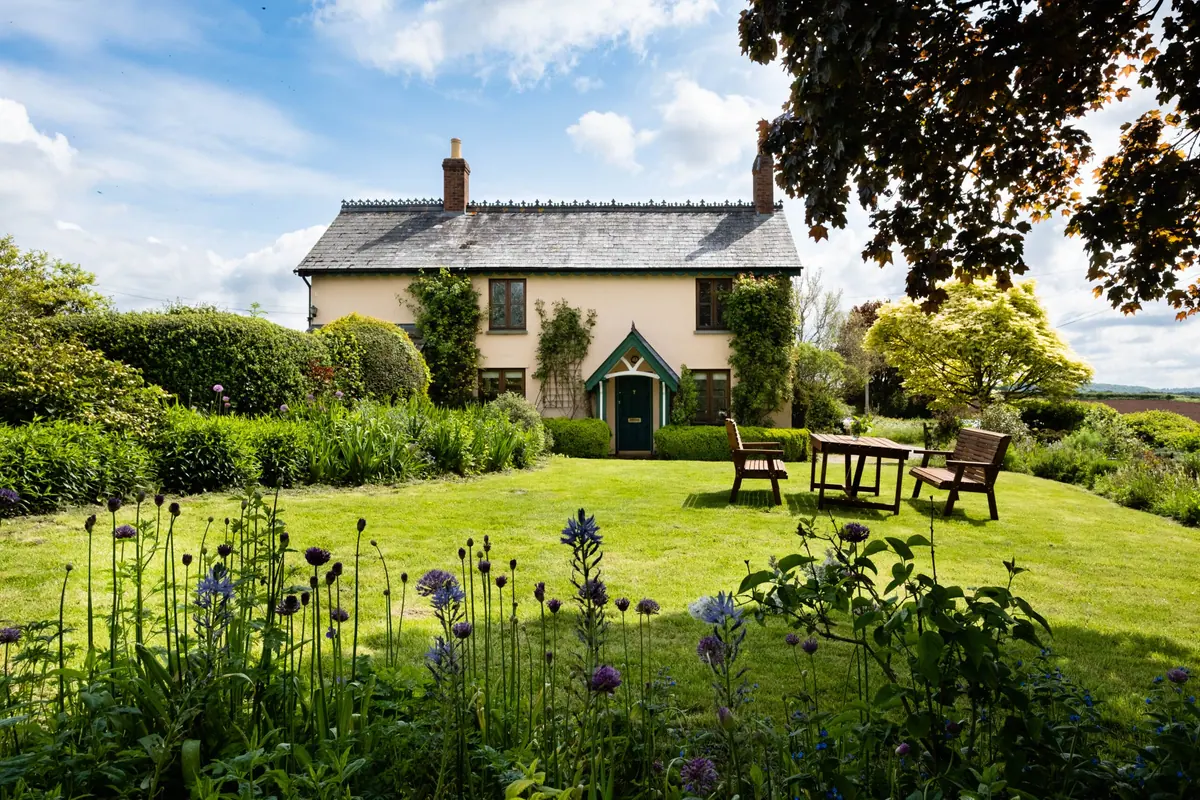 The cottage garden in full summer growth